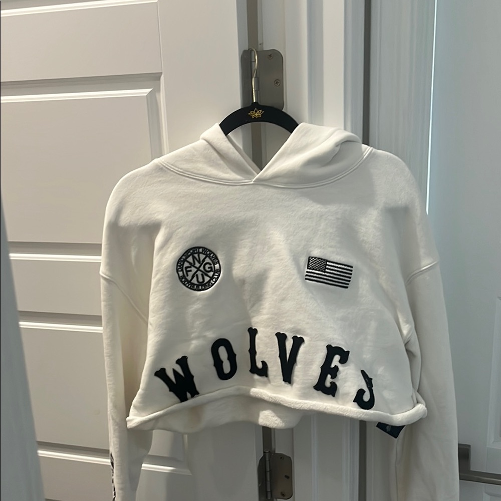 Darc Sport White cropped hoodie